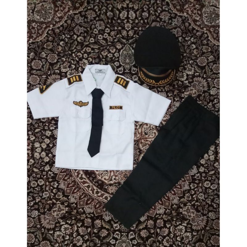 Seragam Baju Anak TK / SERAGAM ANAK PILOT / BAJU KARNAVAL ANAK TK / BAJU ANAK PILOT