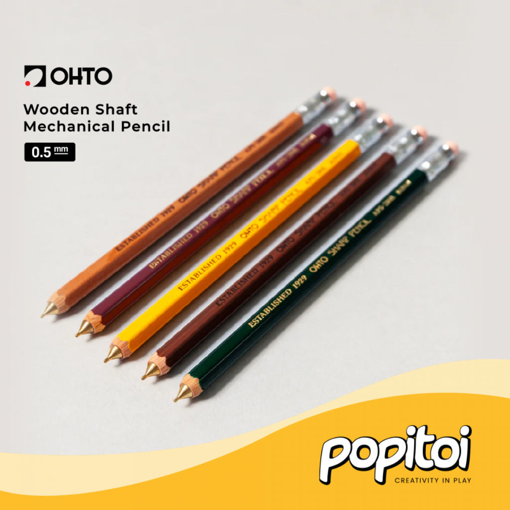 

OHTO APS-280E Wooden Shaft Mechanical Pencil 0.5 mm Pensil Mekanik