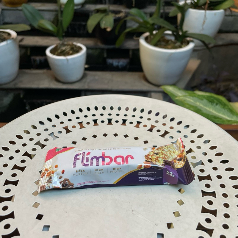 

Flimbar Makanan Ringan Sereal Bar Rasa Cokelat High Fiber High Protein 22g