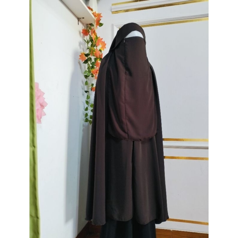 [BISA COD] ANNISA SYAR'I NHI - JILBAB CADAR SAFAR PONI PURDAH LANCIP | Jilbab safar poni Purdah Lanc