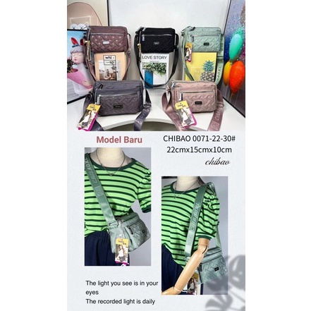 SPESIAL Tas Chibao 71 kanvas bordir banyak resleting