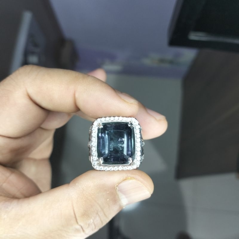 CINCIN PERMATA NATURAL COLOR CHANGE FLUORITE