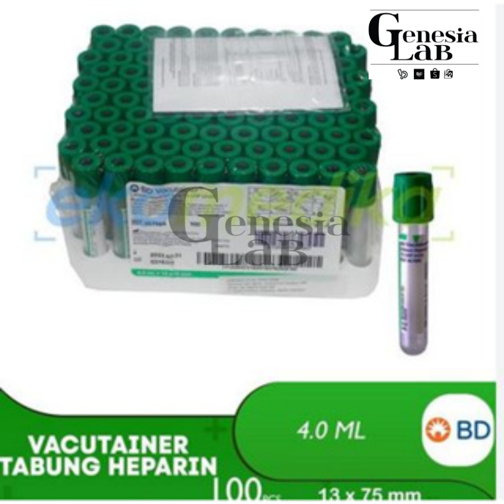 BD Vacutainer Tubes  4 ml I Tabung Darah Tutup Hijau 367884