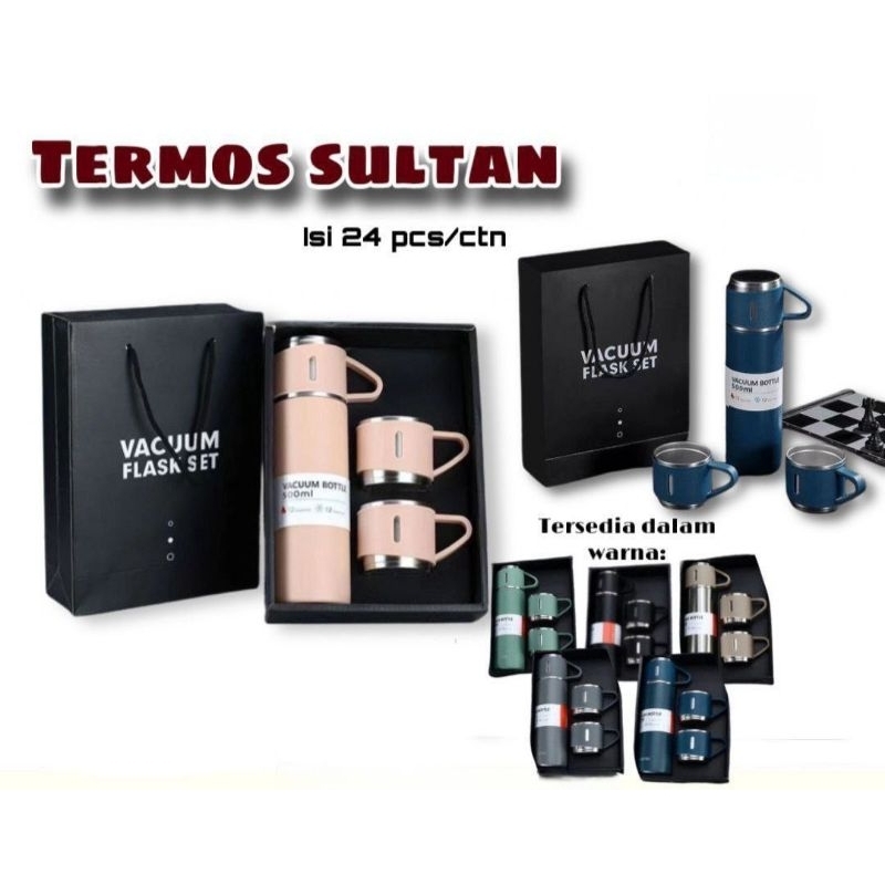 termos sultan//vacum set//termos set gelas