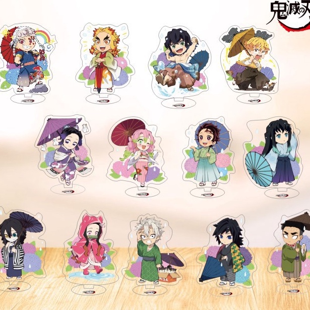 KI3 Koleksi Stand Anime Demon Slayer Ukuran Besar 15cm Kimetsu no Yaiba Standee Bening Transparan Ko