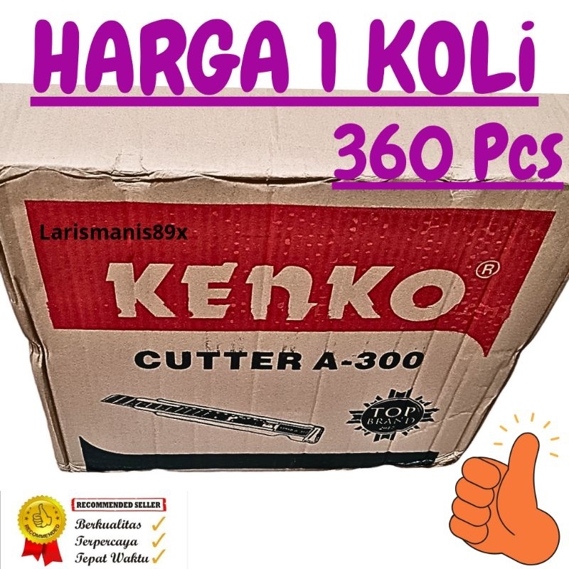 

GROSIR PISAU CUTTER KECIL KENKO A-300 ( 1 KOLI = 360 PCS )