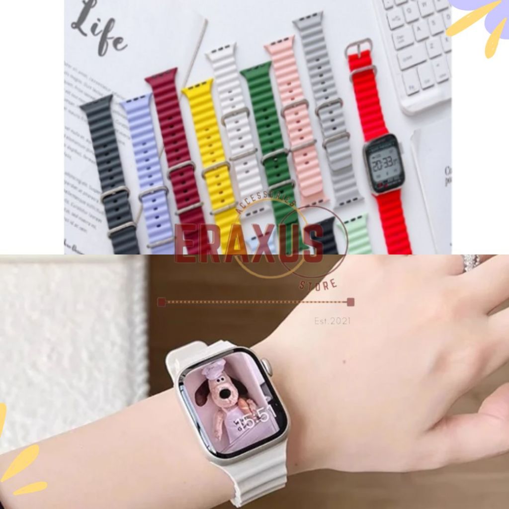 [Eraxus] Ocean Strap for iWatch Series Ultra2 9 8 7 6 4 3 SE2 Smartwatch T900 T800 Ultra 49mm T800 T