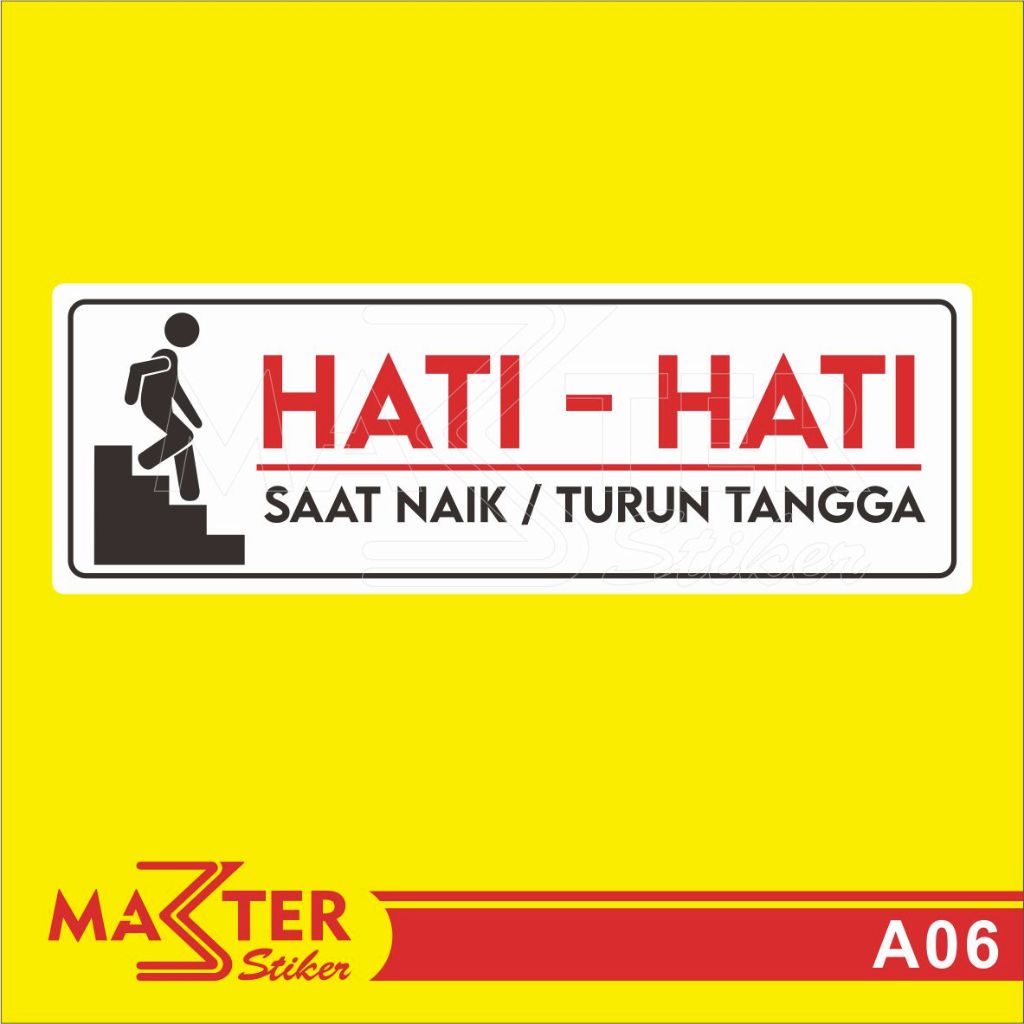 

A06 - Acrylic Sign, Stiker Akrilik Hati-hati Naik/Turun Tangga, Tahan Air, Termurah, dan Bisa Custom