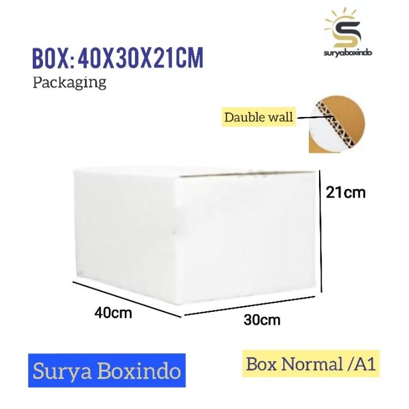 

Box Double Wall 43x32x21cm ( anjm) /Tinggi21/Boxnormal/amdk/kardus/A1/Packing