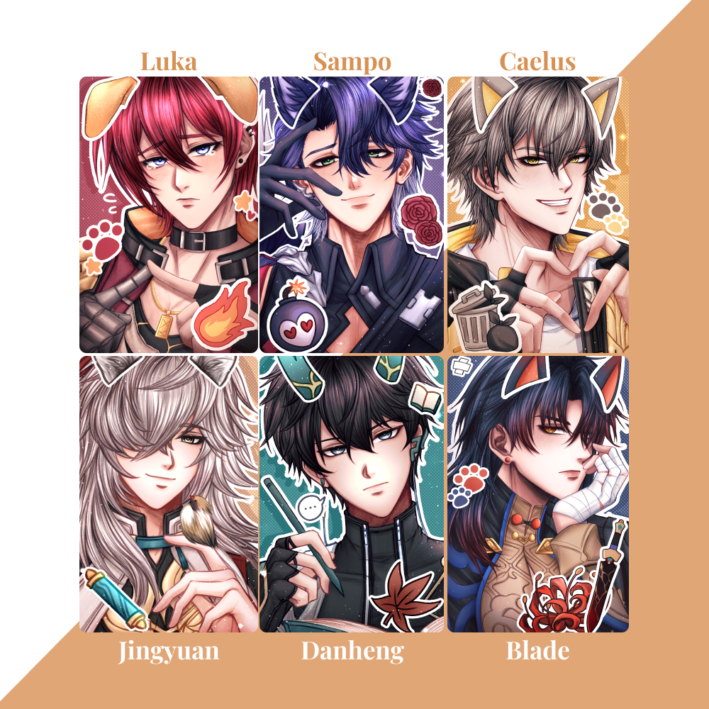 Honkai Star Rail Photocard - Luka, Sampo, Caelus, Jingyuan, Danheng, Blade (HSR Fanmerch)