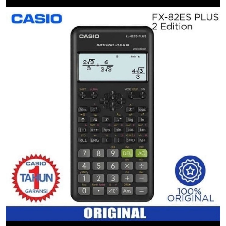 

PAKET INSTAN CASIO FX82ES PLUS Scientific Kalkulator