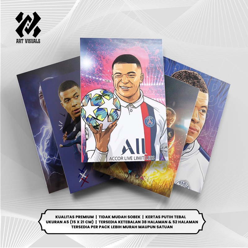 

Buku Tulis Custom Tema SEPAKBOLA KYLIAN MBAPPE Terlengkap Termurah Model Bebas Pilih Foto / Buku Tulis Sekolah / Buku Catatan