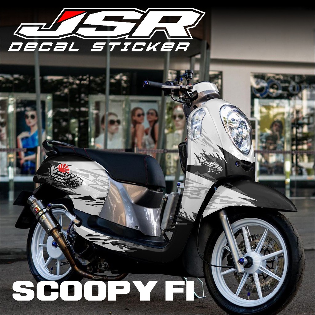 COD, DECAL STICKER SCOOPY FI LAMA 2014-2017, STICKER FULLBODY SCOOPY ABSTRAK JEPANG KEREN