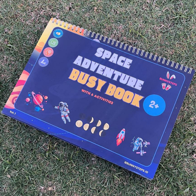 [BunnySteps] Space Adventure Busy Book Vol.1 - Buku Aktivitas Anak - Preschool 2 Tahun - PAUD 4-5 Ta