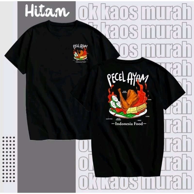 KAOS INDONESIA FOOD PECEL AYAM