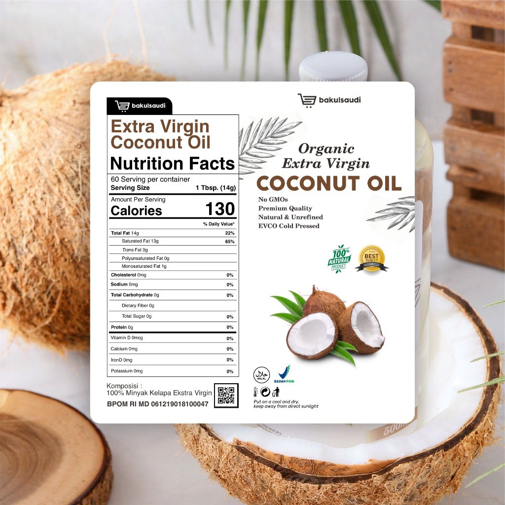 

LAKU Extra Virgin Coconut Oil Cold Pressed Premium Organic VCO EVCO Ekstra Virgin Minyak Kelapa