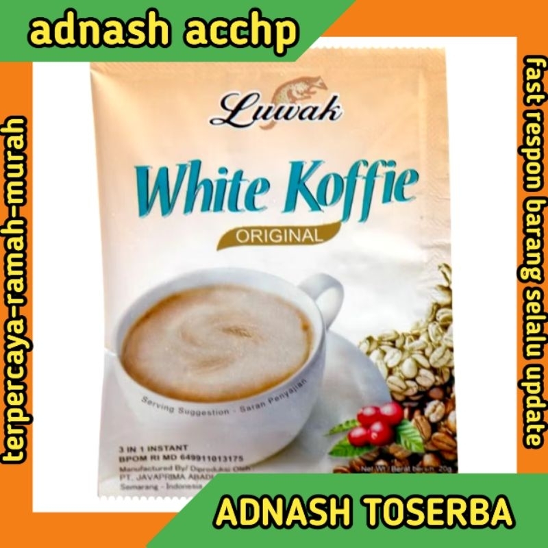 

LUWAK WHITE KOFFIE ORIGINAL 1 RENCENG isi 10