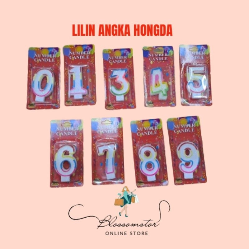 LILIN ULTAH ANGKA HONGDA / BIRTHDAY CANDLE / LILIN ULANG TAHUN ECERAN GROSIR