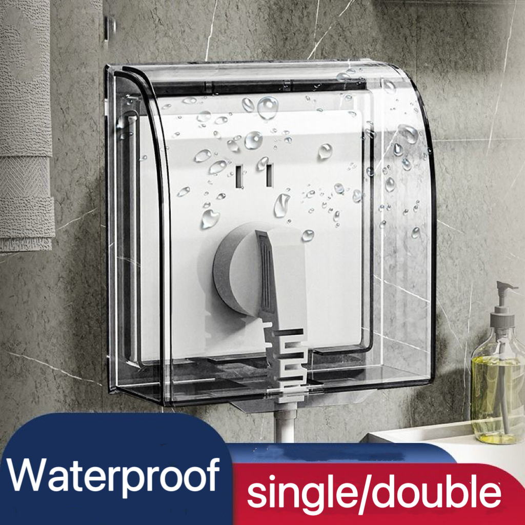 Penutup Stop Kontak Anti-Air Cover Colokan Listrik Single/Double Stop Kontak Single Universal