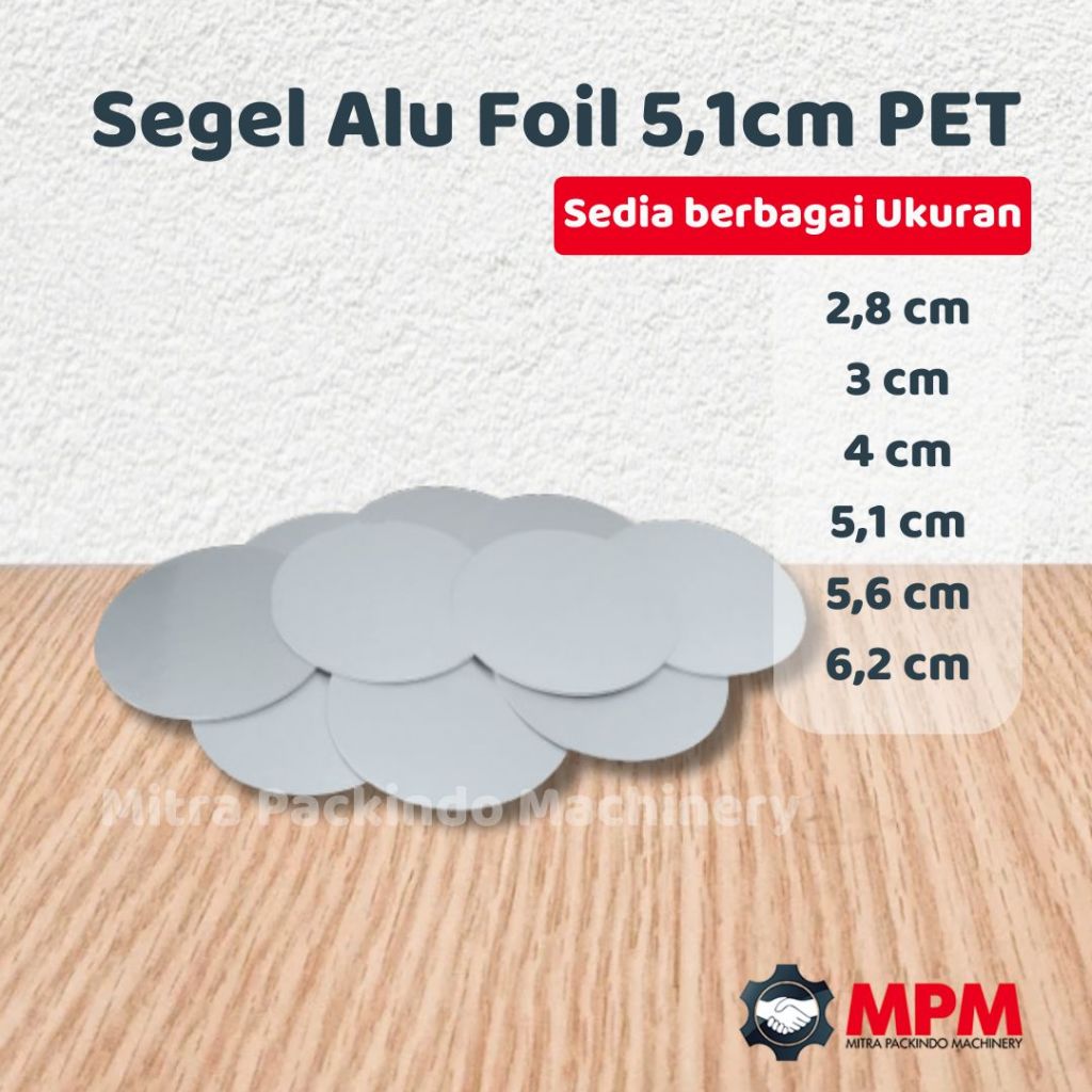 

Alu / alumunium Foil 5cm , 6cm Induksi Segel Botol Sambal / Bumbu isi 1000pcs