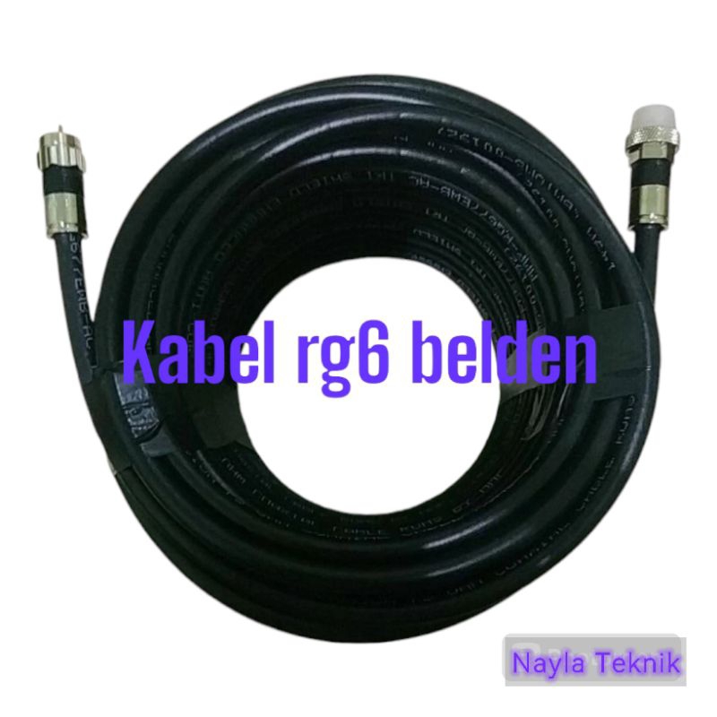 KABEL ANTENA RG6 BELDEN DENGAN KONEKTOR BELDEN INDOOR TO OUTDOOR
