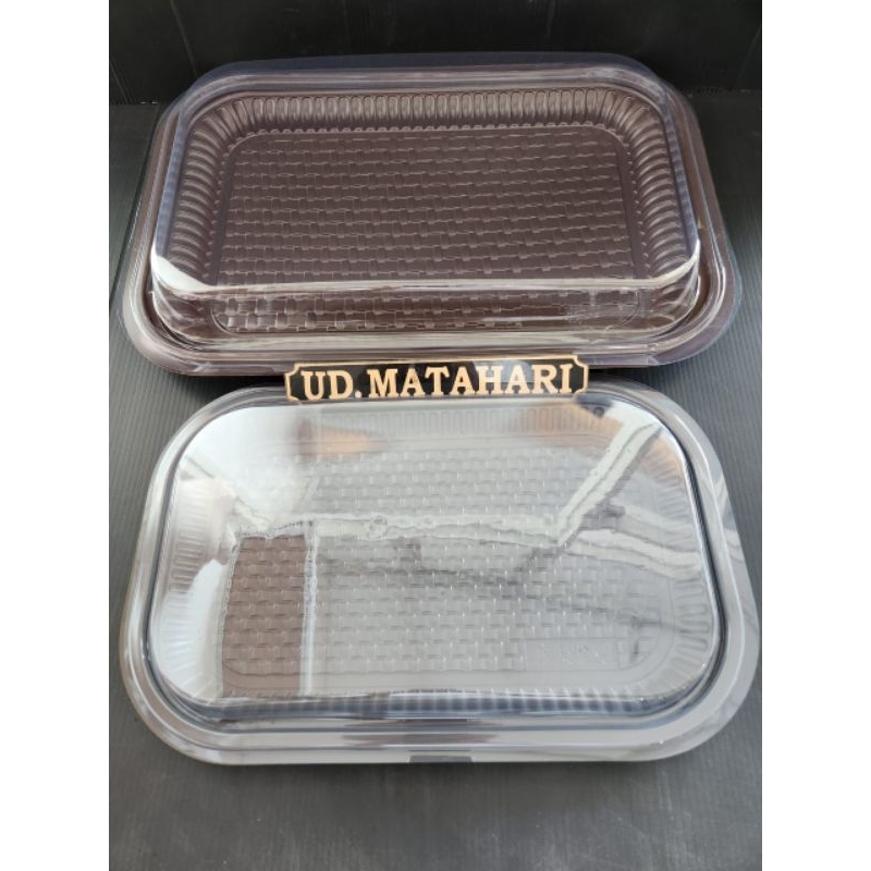 Nampan Coklat Hantaran Persegi Panjang/Nampan Kue/Nampan Coklat/Mika Nampan Alas Coklat