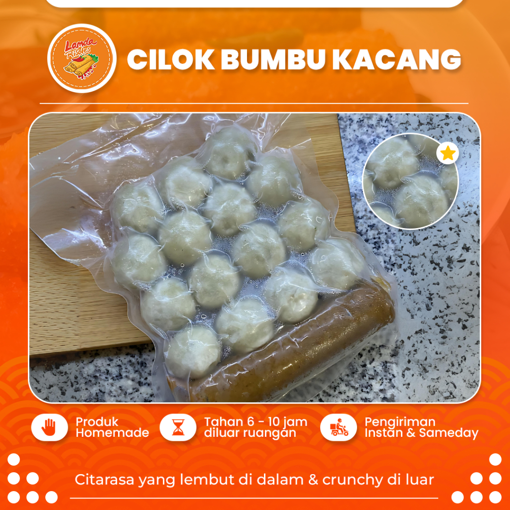 

Cilok Original Frozen Food Bumbu Kacang Praktis Enak Homemade Tanpa Pengawet