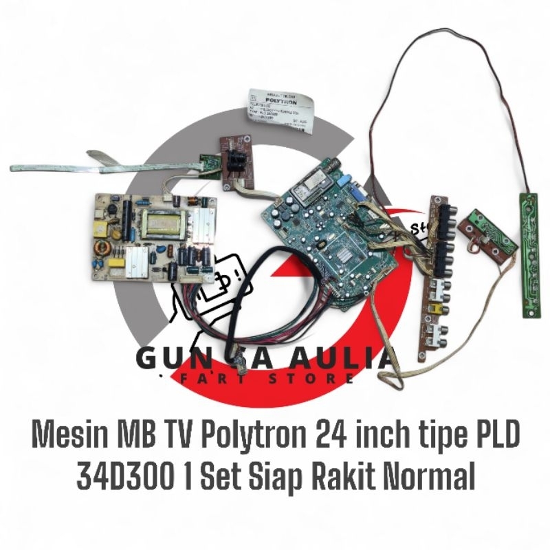 MB-MAINBOARD-MOTHERBOARD TV LCD LED Polytron 24 inch PLM24T33W / PLD24D300 / PLD24D600 1 set siap ra