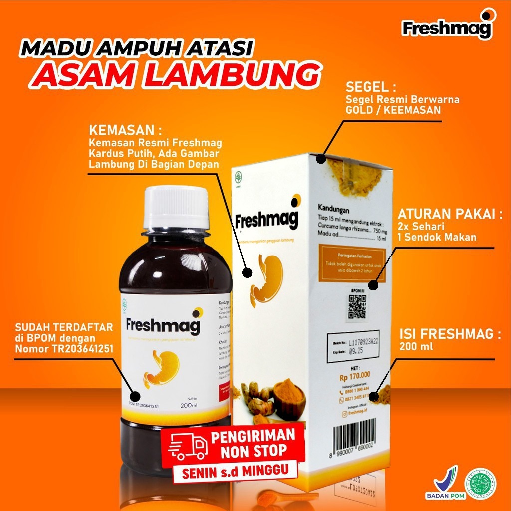 

Original Freshmag - Madu Herbal Fresh Maag Presmag Fresmag Solusi Atasi Asam Lambung Mual Maag Nyeri Uluh Hati & Gerd Magh