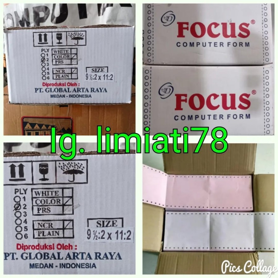 

Kertas Continuous Form Focus 9 1/2 : 2 x 11 : 2 (2 ply) Fokus