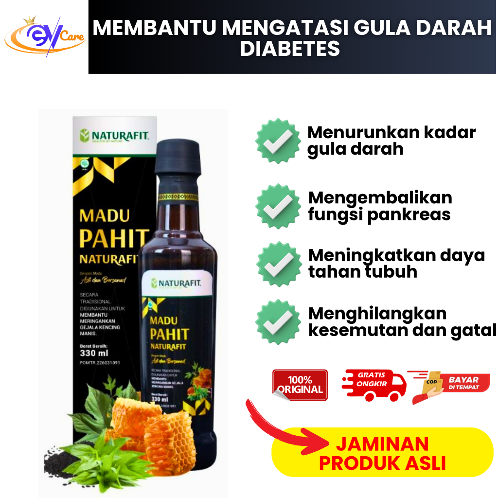 

Madu Hitam Pahit Naturafit Obat Diabetes Herbal Atasi Kencing Manis 330 ML