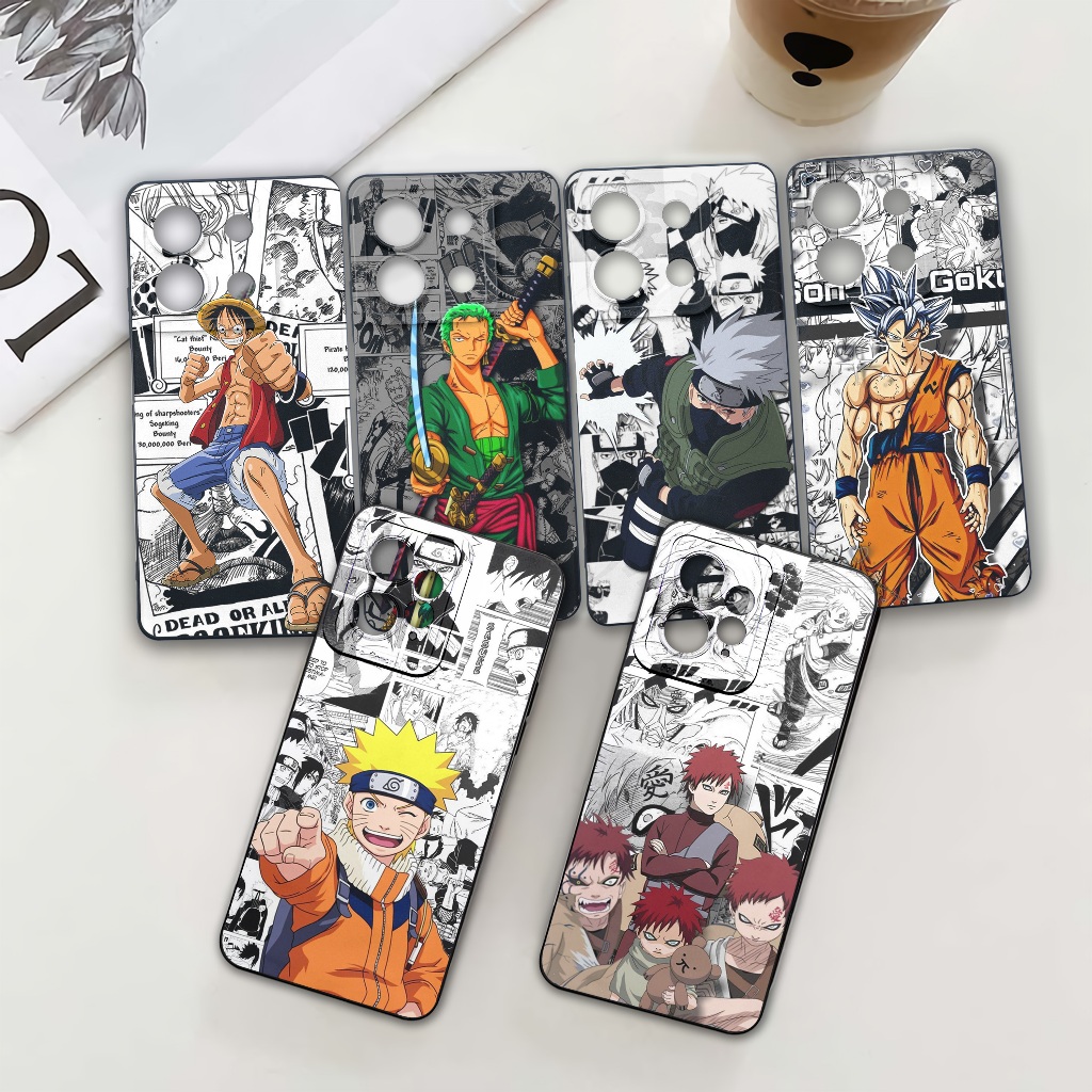 Casing Xiao-mi Redmi Note 13 13c 12 4G 12c Pro Po-co X5 X6 5G Motif Anime Jepang Soft Case Karakter