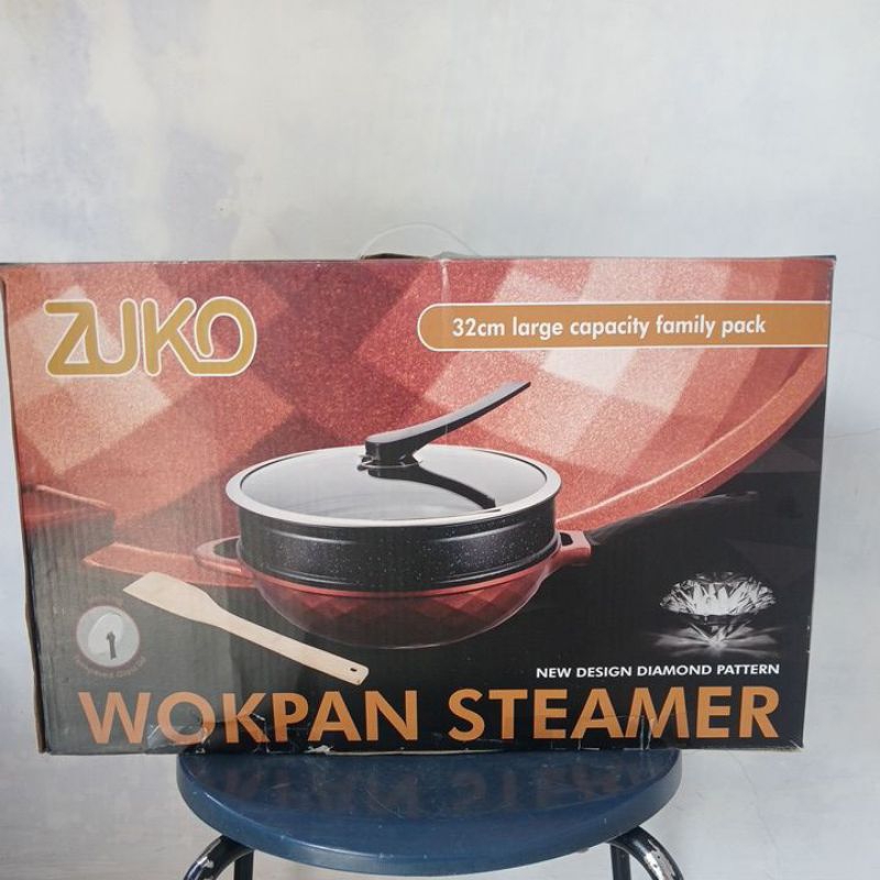 Zuko wokpan steamer 32cm family pack