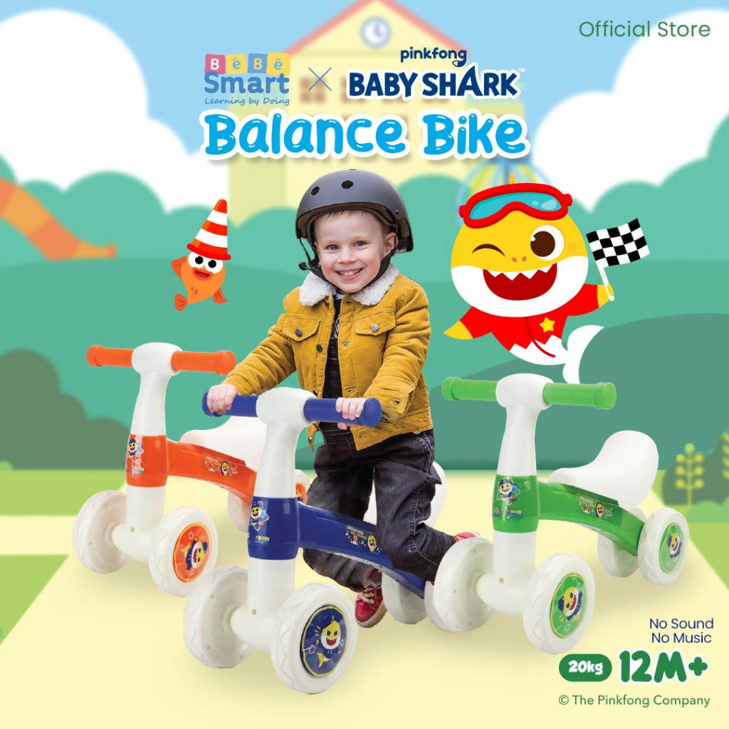 Makassar - BEBE SMART Balance Bike Baby Shark / Sepeda Anak / Mainan Sepeda / Ride On