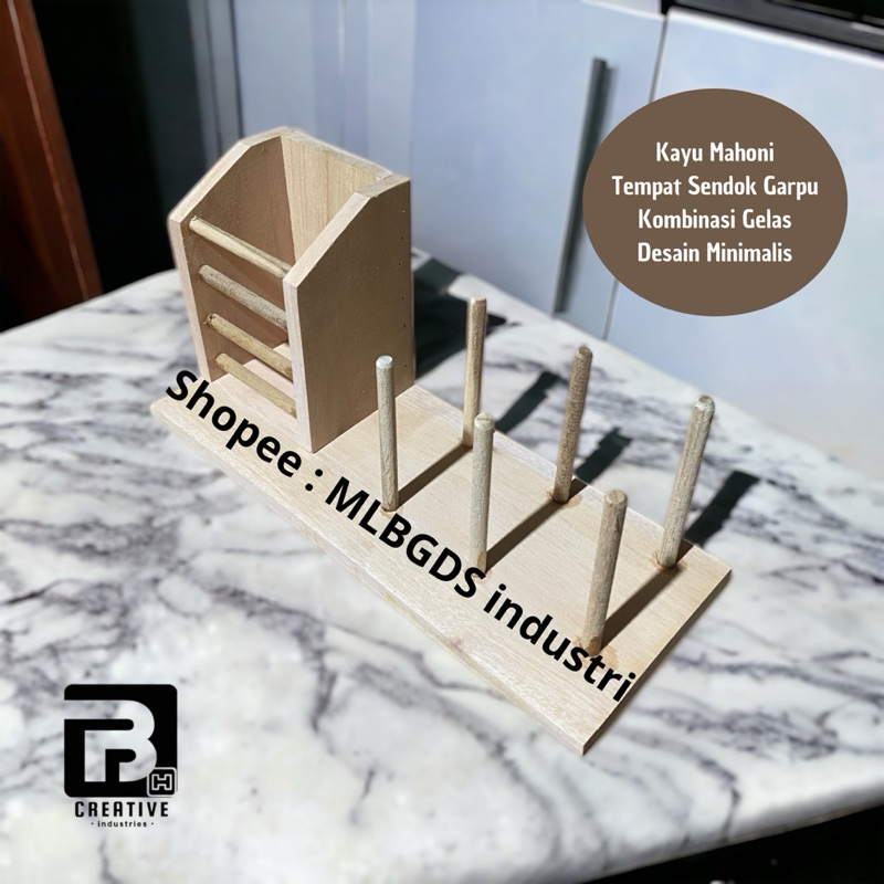 Tempat Sendok Garpu Kombinasi Tempat Gelas Minimalis Rak Gelas Rak Sendok Garpu