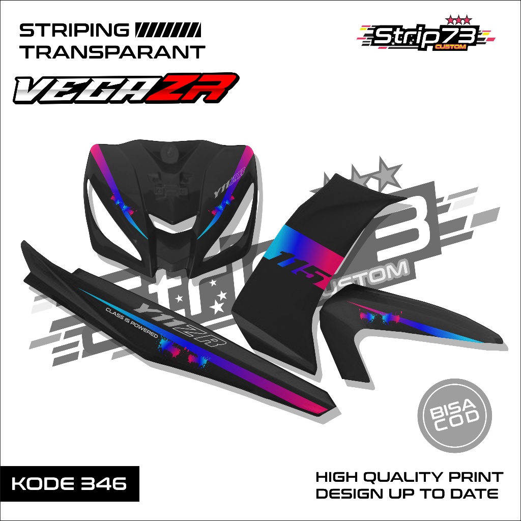 346 STRIPING TRANSPARAN VEGA ZR - STRIPING TRANSPARAN VEGA ZR PREMIUM GRAFIK