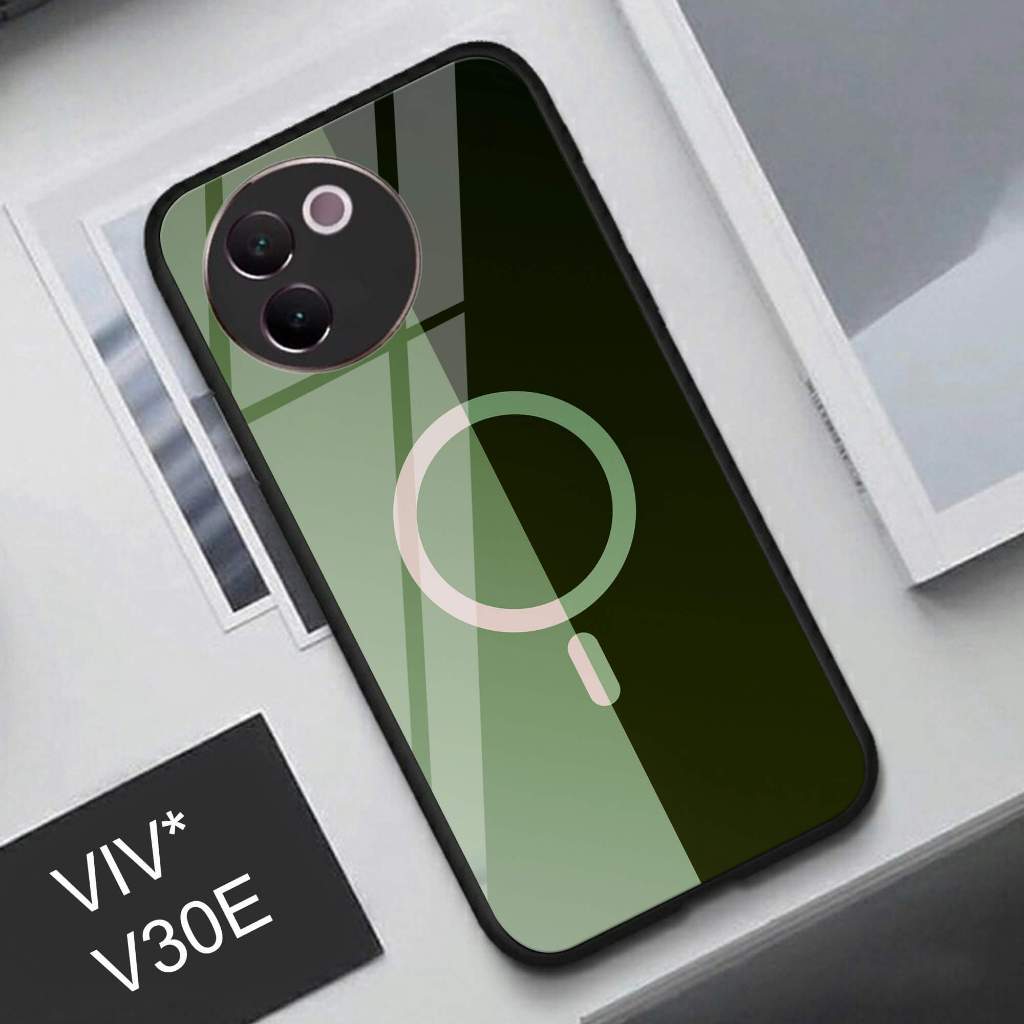 (Q52) Softcase Glass Kaca Vivo V30E - Case Hp Terbaru Anti Air TPU VIVO V30E