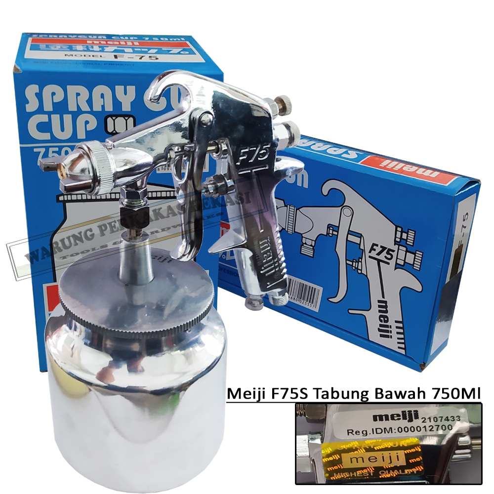 ORIGINAL Alat Spet Cet Meiji F75 / Spray Gun F-75 S / F-75 G - Spoit Cat Semprot F75S Tabung Bawah 7