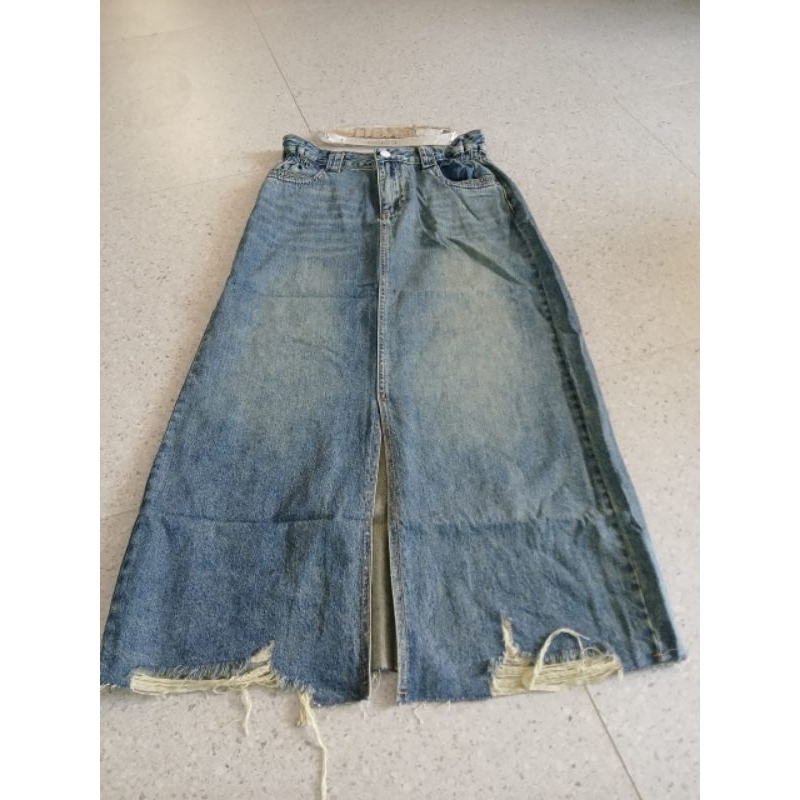 [WEARING INS] Kailee Skirt - Rok Jeans Panjang Wanita A-Line - Model Denim Kasual Streetwear Korean 