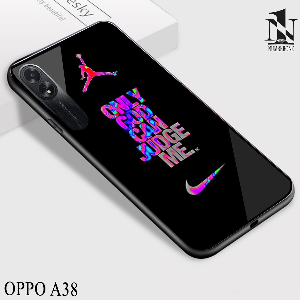 Case Oppo A38  [ BlackAesthetic 01 ] Aneka casing, case, kondom hp, custom case, case aesthetic case