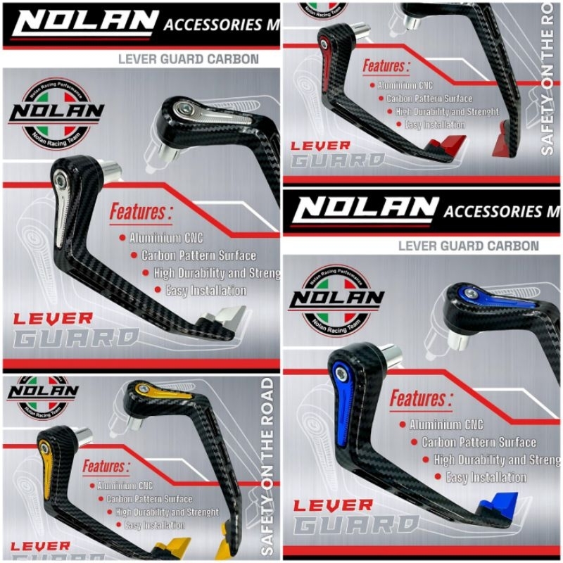 PROGUARD HANDGUARD SABIT NOLAN CARBON CNC MOTOR BEAT MIO GENIO UNIVERSAL