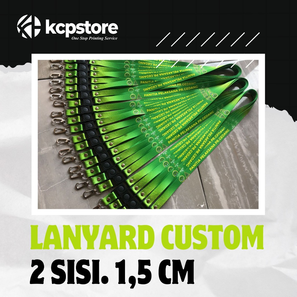 

Tali ID Card / lanyard custom lebar 1,5CM Full Colour 2 Sisi Berkualitas