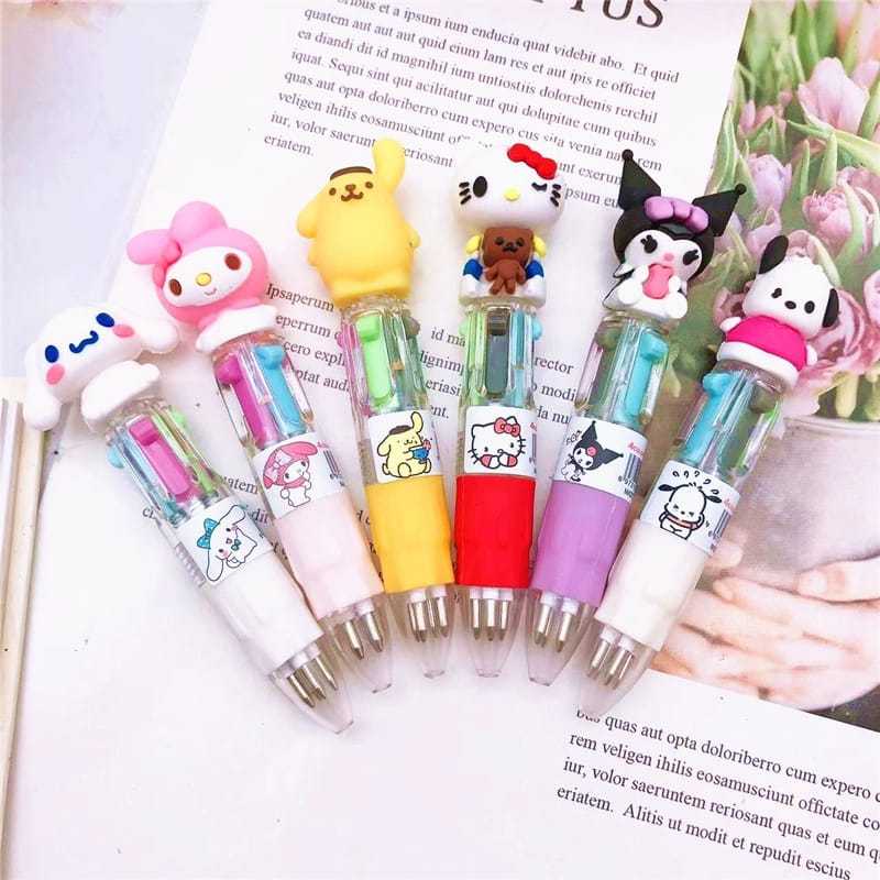 

Pulpen Pen Bolpoint Mini 4 Warna Sanrio Karakter