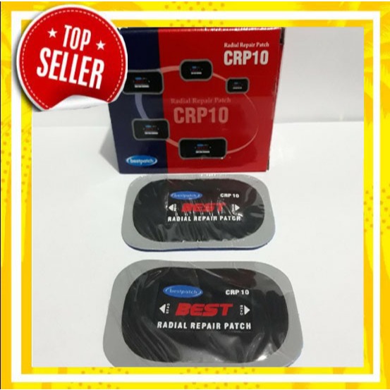 (TOPSELLER1) Karet Tambal Ban Luar -Bestpatch CRP 10 Radial Tyre Patch - Karet Tambal Tip Top Bestpa