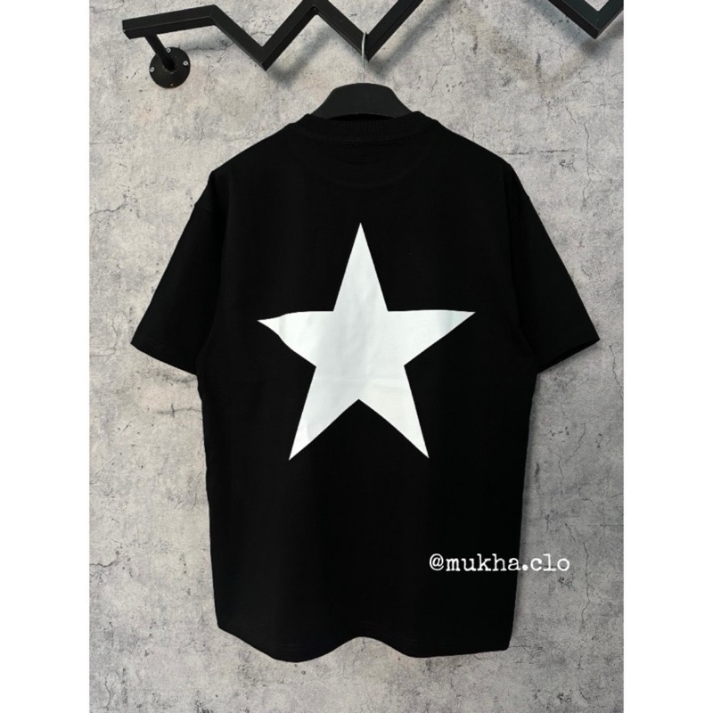 Kaos Essentials Star Back Print – T-Shirt Pria Wanita Oversize Premium Import Bangkok