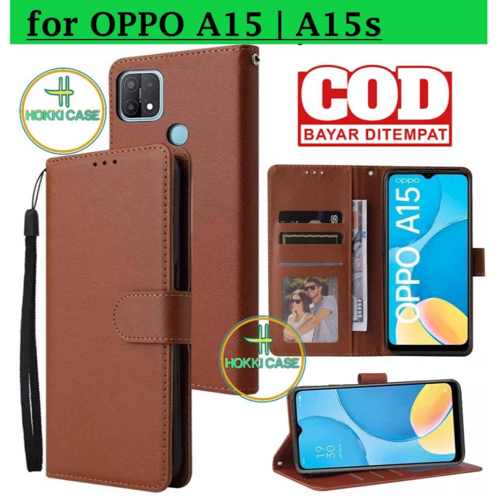 FLIP COVER OPPO A15 / A15S LEATHER CASE FLIP OPPO A15 / A15S