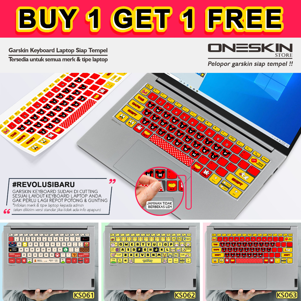 Garskin Stiker Sticker keyboard laptop Msi gambar custom katalog 63