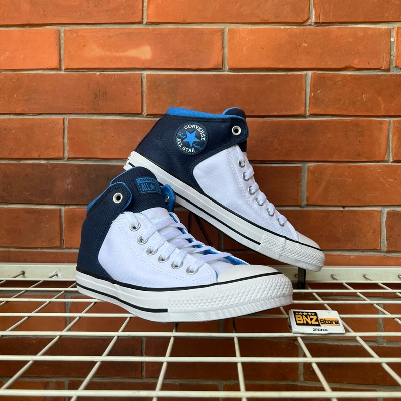 Converse CTAS Street Mid Men Sneakers-White/Blue/Egret