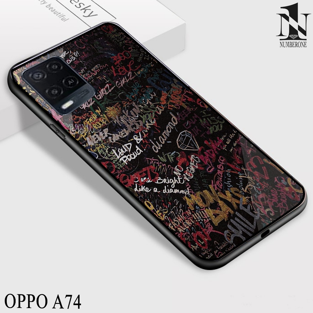 Case Oppo A74 [ BlackAesthetic 01 ] Aneka casing, case, kondom hp, custom case, case aesthetic case 