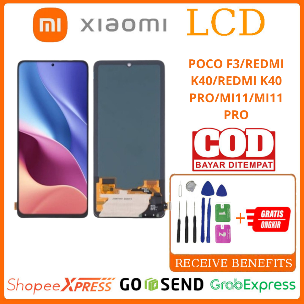 LCD POCO F3/REDMI K40/REDMI K40 PRO/MI11/MI11 PRO FULLSET TOUCHSCREEN GARANSI RESMI